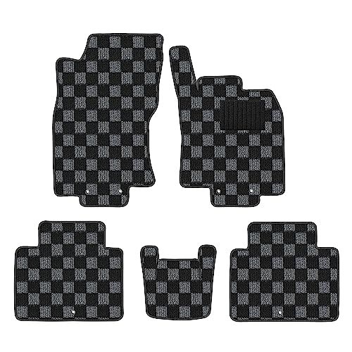 N◆Aviles 日産 互換品 エクストレイル T32 5人乗り フロアマット【16色から選択】(10：BIGチェック×グレー) bb89b040