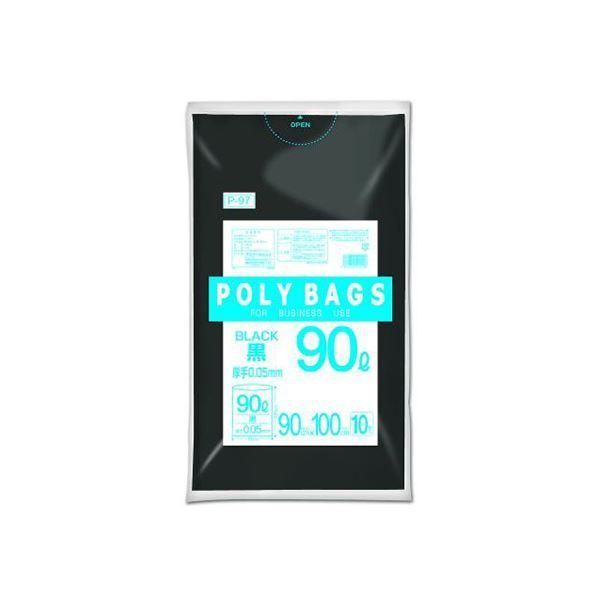 ds-（まとめ） オルディ ポリバッグ ビジネス 90L 0.05mm 黒 10枚 〔×10セット〕 6,683円