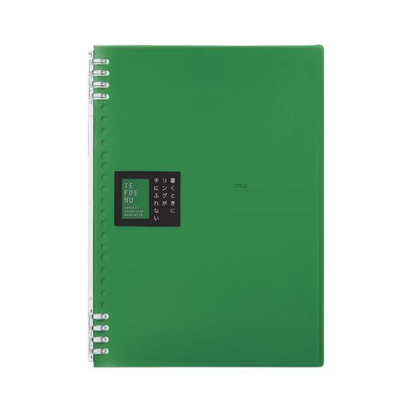 ds-（まとめ） キングジム TEFRENU リングノート B5 緑 〔×10セット〕