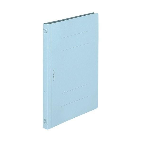 ds-(まとめ) ライオン事務器 フラットファイル(環境)樹脂押え具 B5タテ 150枚収容 背幅18mm ライトブルー A-520KB5S 1セット(10冊) 〔×20セット〕