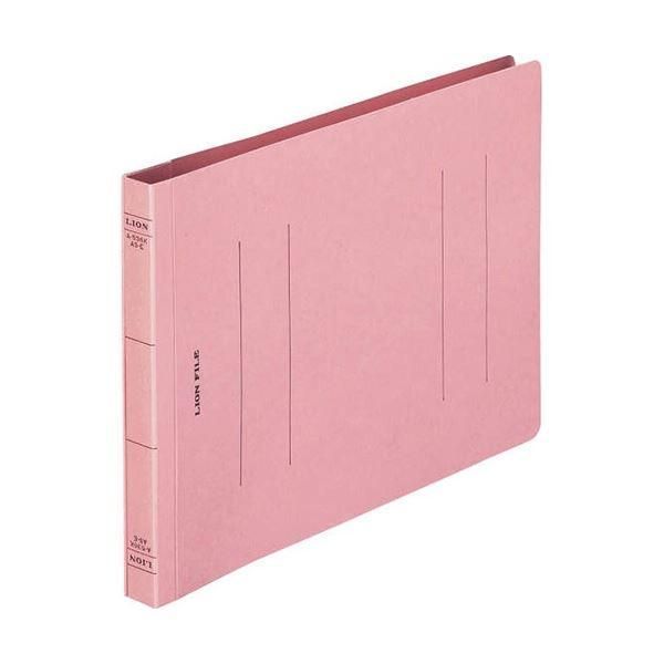 ds-(まとめ) ライオン事務器 フラットファイル(環境)樹脂押え具 A5ヨコ 150枚収容 背幅18mm ピンク A-536KA5E 1冊 〔×50セット〕