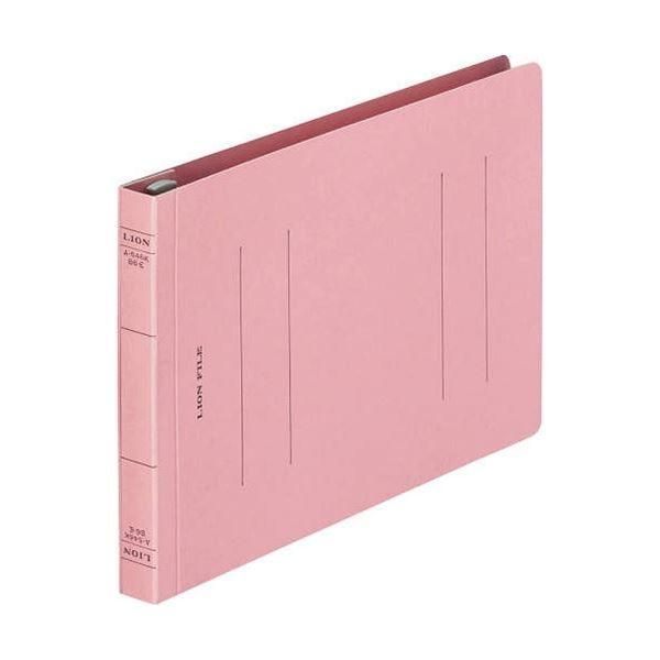 ds-(まとめ) ライオン事務器 フラットファイル(環境)樹脂押え具 B6ヨコ 150枚収容 背幅18mm ピンク A-546KB6E 1セット(10冊) 〔×10セット〕 13,003円