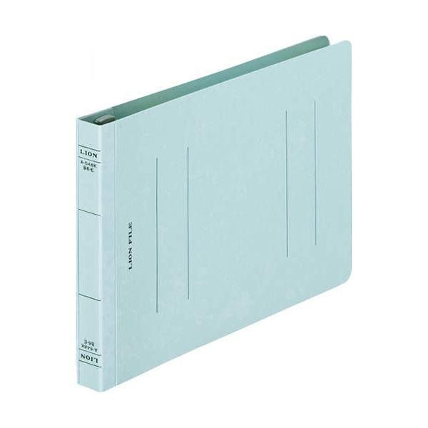 ds-(まとめ) ライオン事務器 フラットファイル(環境)樹脂押え具 B6ヨコ 150枚収容 背幅18mm 水 A-548KB6E 1セット(10冊) 〔×10セット〕