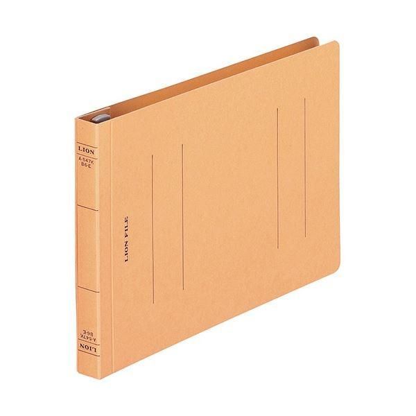 ds-(まとめ) ライオン事務器 フラットファイル(環境)樹脂押え具 B6ヨコ 150枚収容 背幅18mm 黄 A-547KB6E 1冊 〔×50セット〕