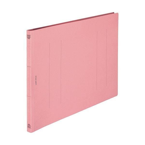 ds-(まとめ) ライオン事務器 フラットファイル(環境)樹脂押え具 A3ヨコ 150枚収容 背幅18mm ピンク A-596KA3E 1セット(10冊) 〔×3セット〕