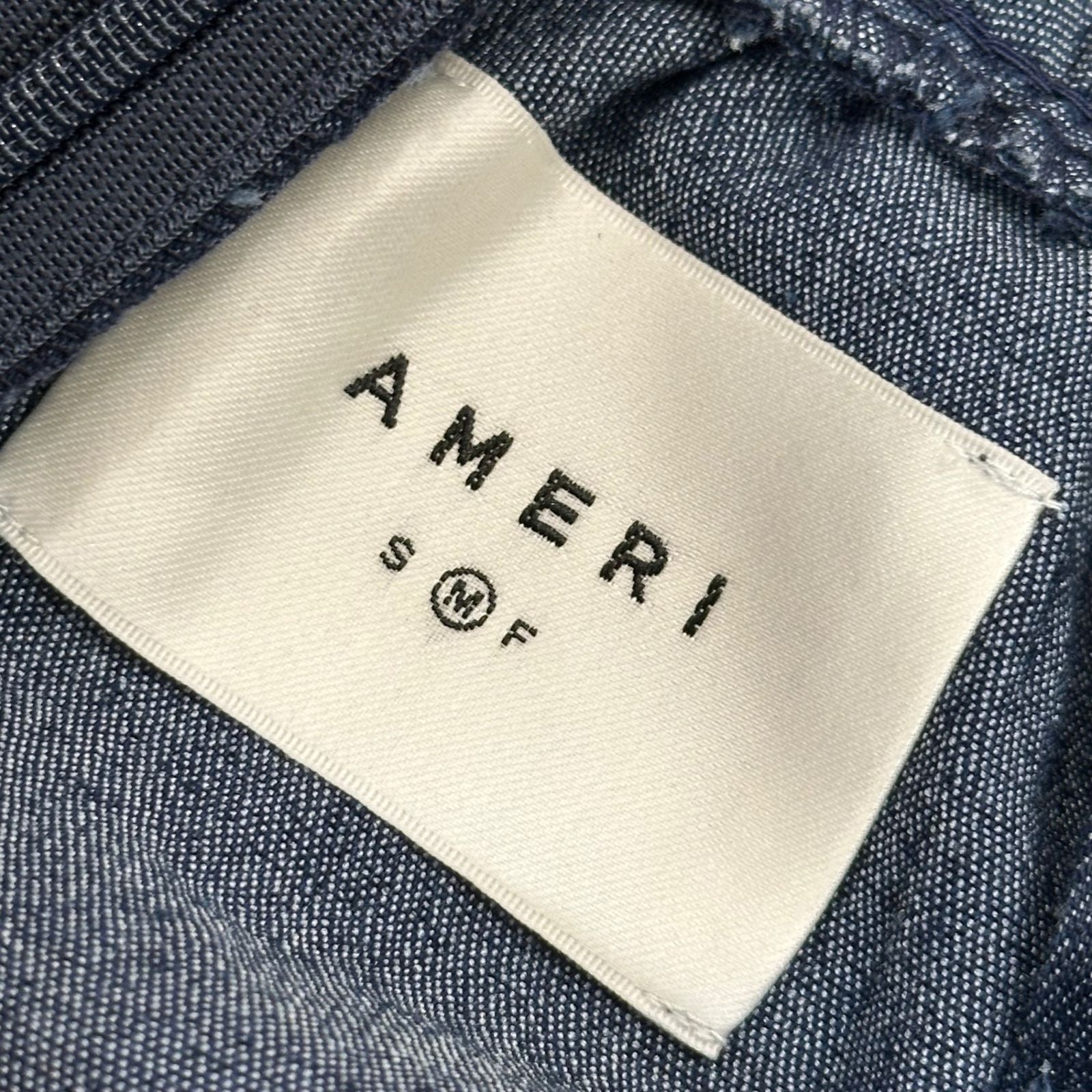 AMRI(アメリ) SHIRRING COLLAR DENIM DRESS シャーリング カラー