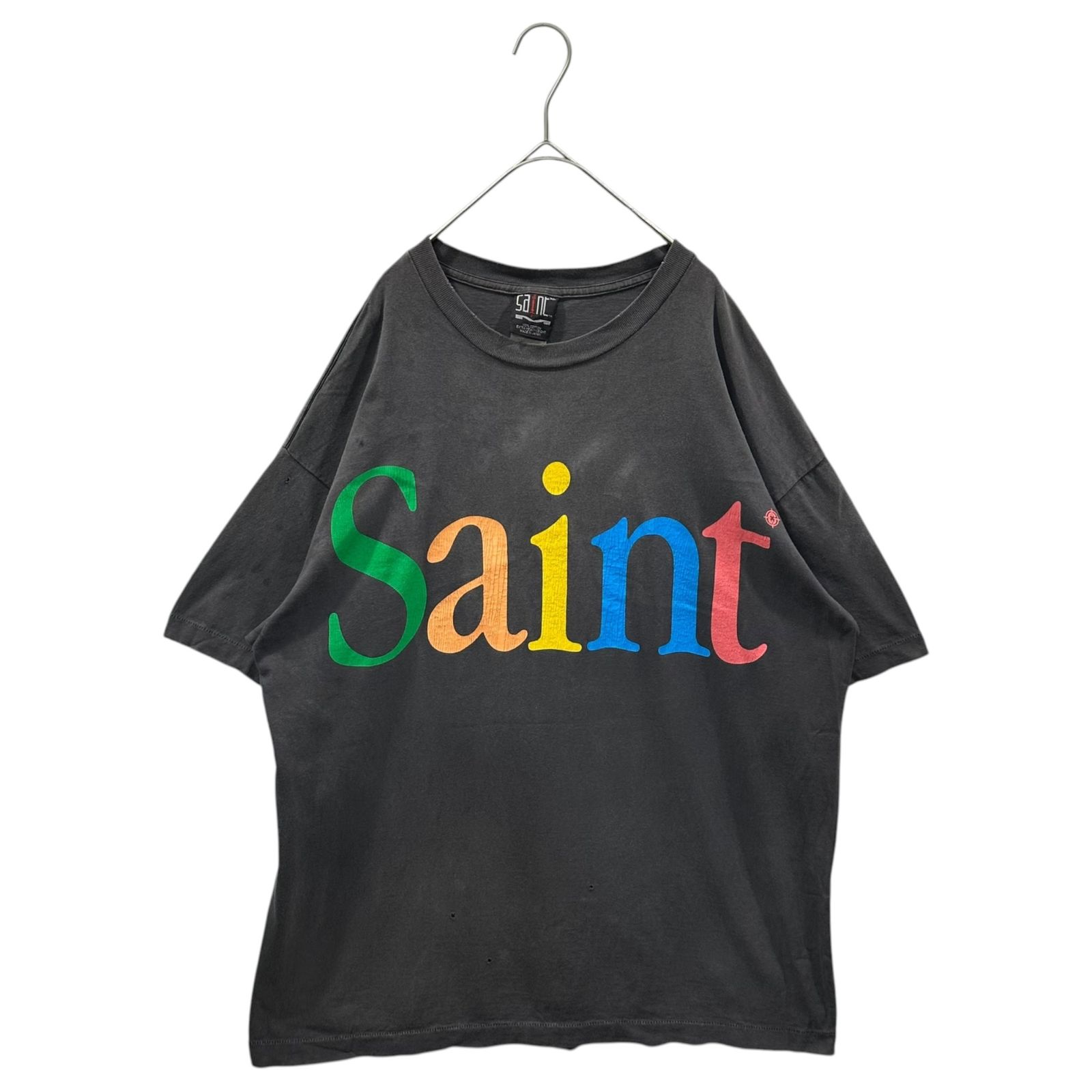 SAINT MICHAEL(セントマイケル) 2024SS SS TEE COLORFUL SAINT ヴィンテージ 加工 プリント Tシャツ SM-YS8-0000-001 XL ブラック 22,083円