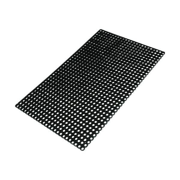 ds-(まとめ) TRUSCO 有孔ラバーマット 約600×800mm ブラック TTRM-6080 1枚 〔×3セット〕