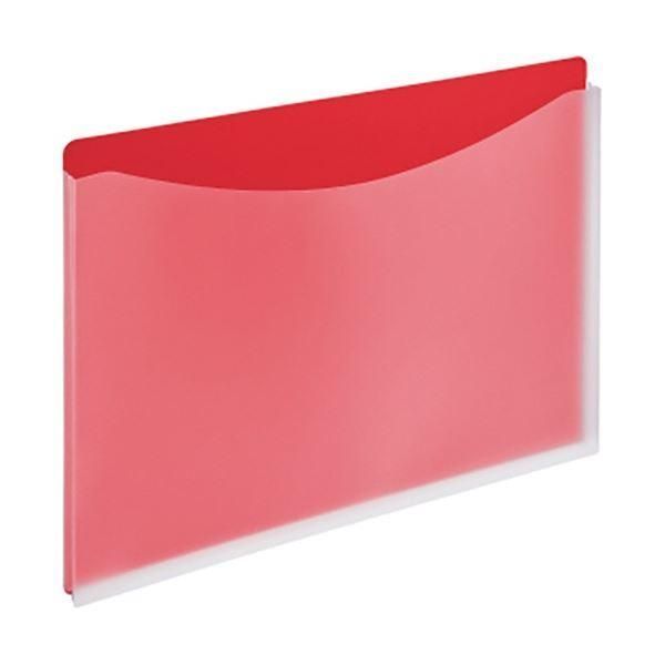 ds-(まとめ) ライオン事務器 ホルダーファイル(ビジカル) A4ヨコ 235×313mm レッド PH-12B 1冊 〔×50セット〕