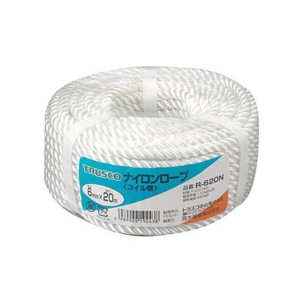 ds-(まとめ) TRUSCO ナイロンロープ 6mm×20m コイル巻 R-620N 1巻 〔×3セット〕
