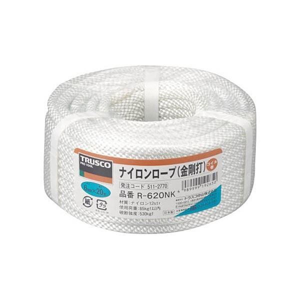 ds-(まとめ) TRUSCO ナイロン金剛打ロープ 6mm×20m コイル巻 R-620NK 1巻 〔×3セット〕