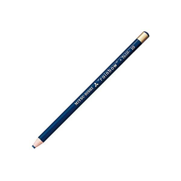 ds-(まとめ) 三菱鉛筆 色鉛筆7610(水性ダーマトグラフ) 藍 K7610.10 1ダース(12本) 〔×5セット〕