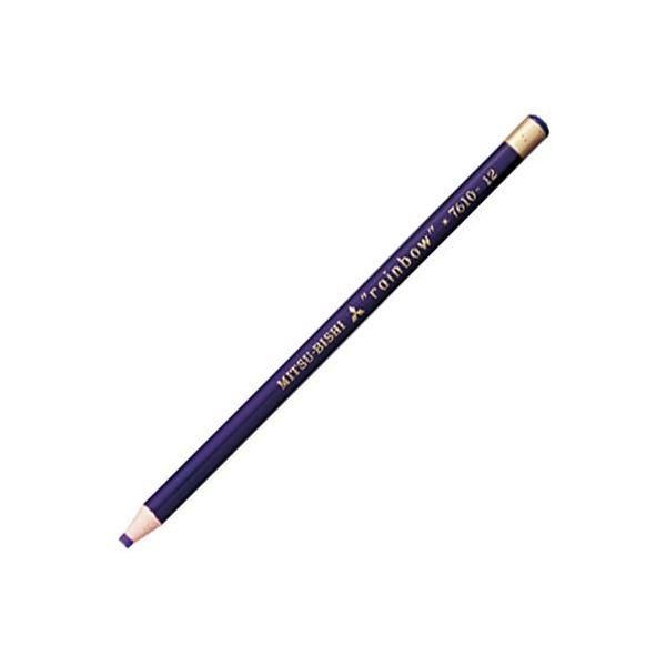 ds-(まとめ) 三菱鉛筆 色鉛筆7610(水性ダーマトグラフ) 紫 K7610.12 1ダース(12本) 〔×5セット〕
