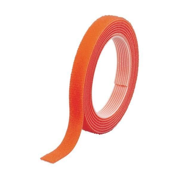 ds-(まとめ) TRUSCO マジックバンド 結束テープ 両面 幅40mm×長さ1.5m オレンジ MKT-4015-OR 1巻 〔×5セット〕