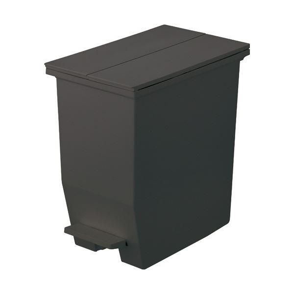 ds-(まとめ) リス 棚下で使えるペダルダストボックス 20L ダークグレー GPRB046 1台 〔×5セット〕
