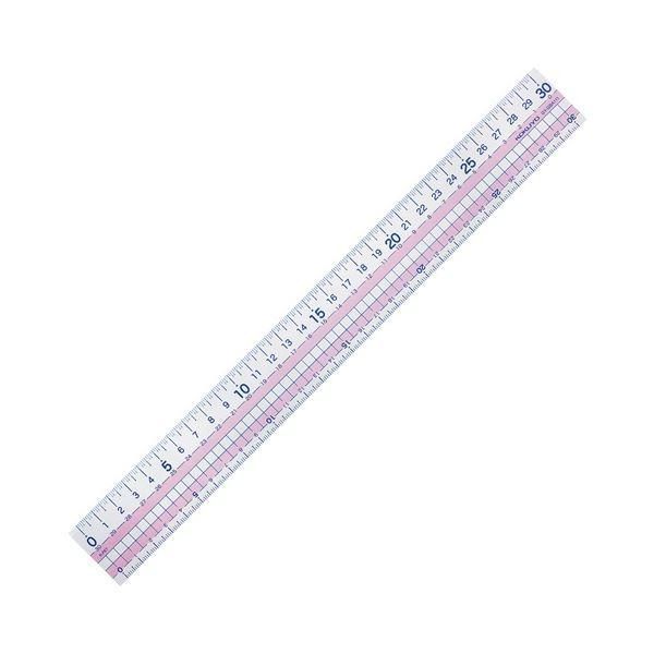 ds-(まとめ) コクヨ 直線定規(まなびすと)(再生PET樹脂製) 30cm ピンク GY-GBA111P 1セット(10本) 〔×3セット〕