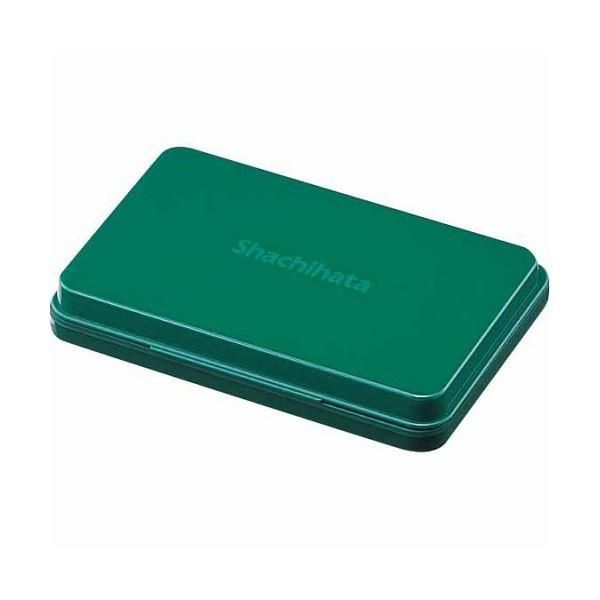 ds-(まとめ) シヤチハタ スタンプ台 中形 緑 HGN-2-G 1セット(3個) 〔×3セット〕
