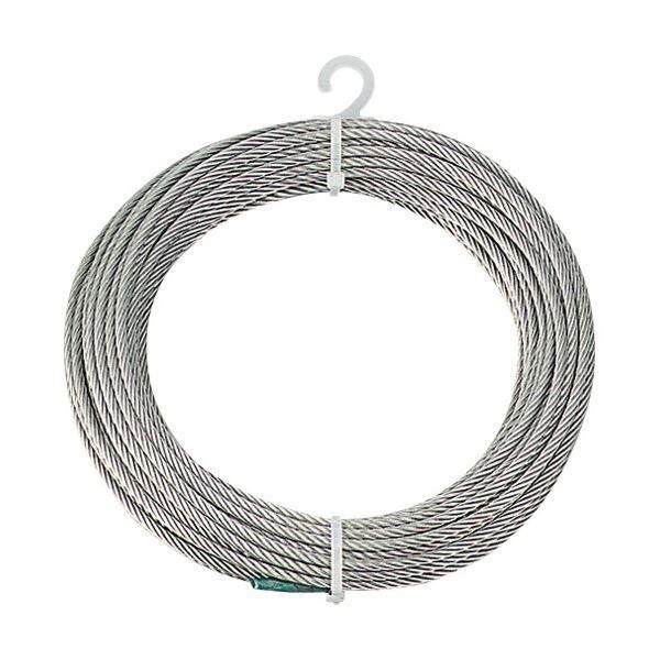 ds-(まとめ) TRUSCO ステンレスワイヤーロープ Φ3mm×10m CWS-3S10 1巻 〔×5セット〕