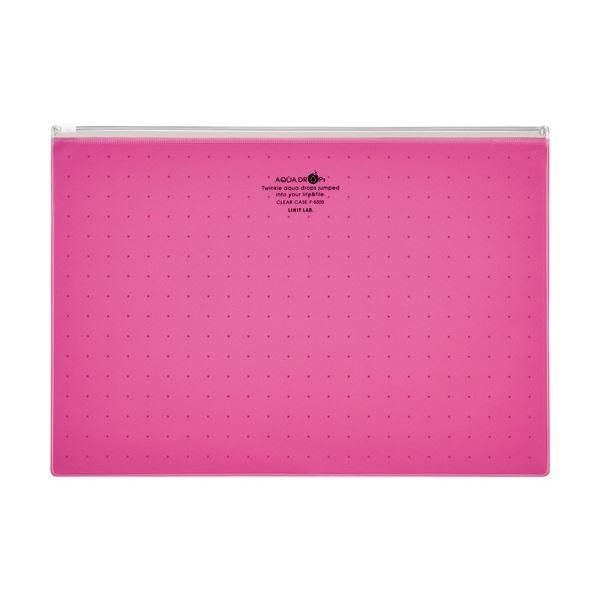 ds-(まとめ) リヒトラブ AQUA DROPs クリヤーケース A4ヨコ 赤 F-5303-3 1枚 〔×50セット〕