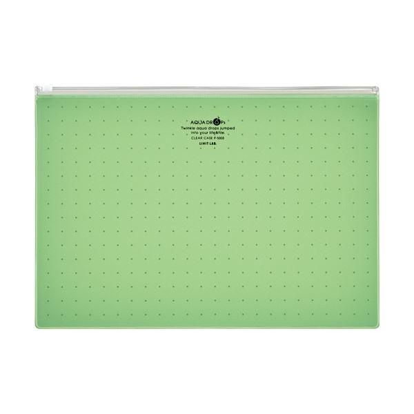 ds-(まとめ) リヒトラブ AQUA DROPs クリヤーケース A4ヨコ 黄緑 F-5303-6 1枚 〔×50セット〕