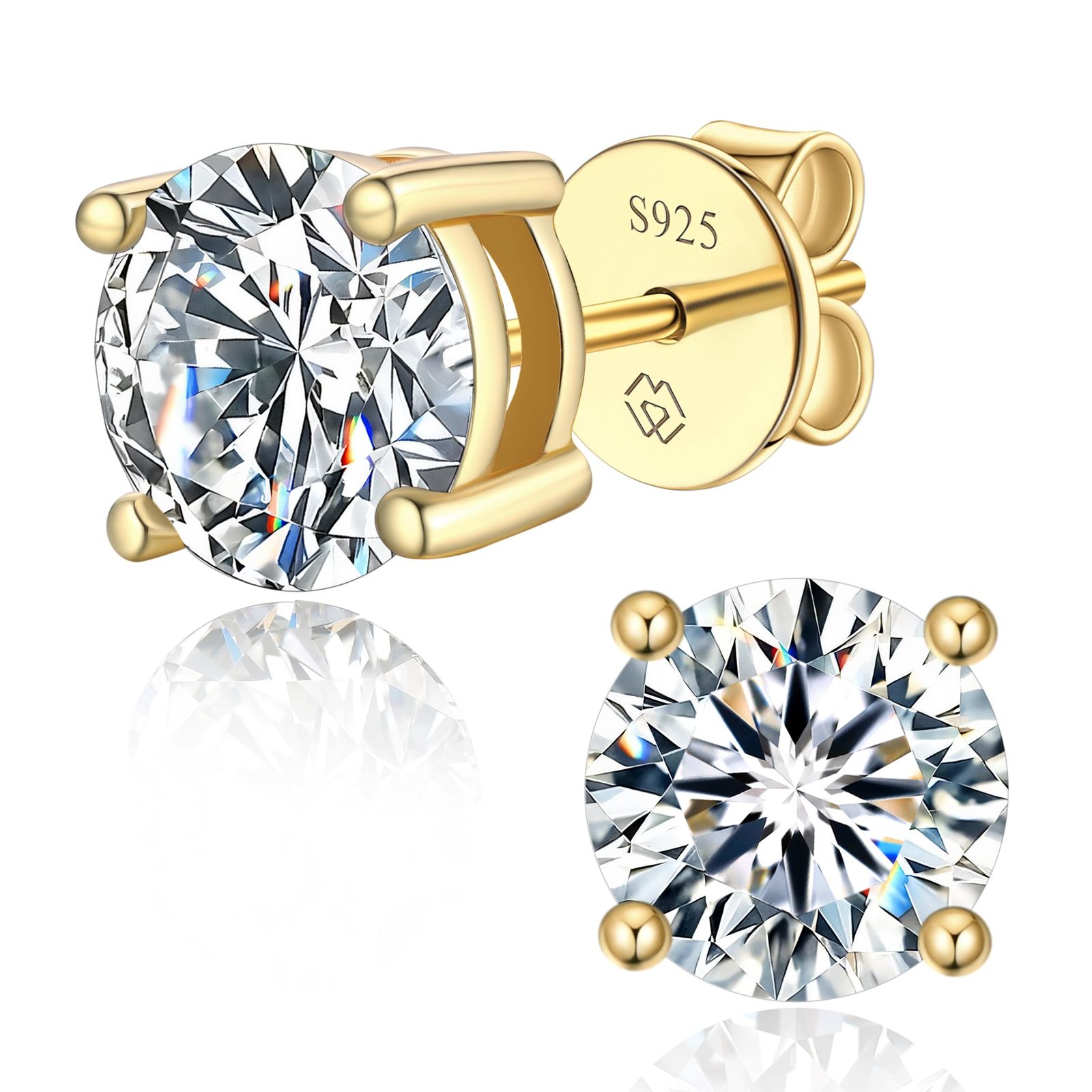 モアサナイト ピアス レディース シルバー925 0.6CT