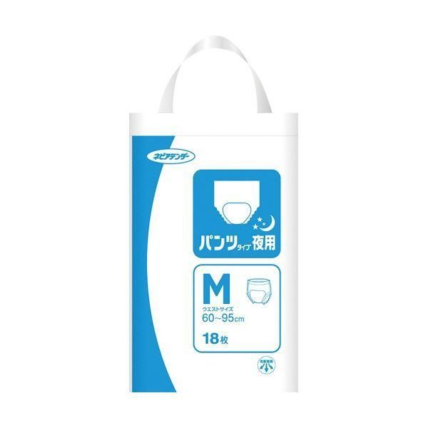 ds-(まとめ) 王子ネピア ネピアテンダー パンツタイプ 夜用 M 1パック(18枚) 〔×3セット〕