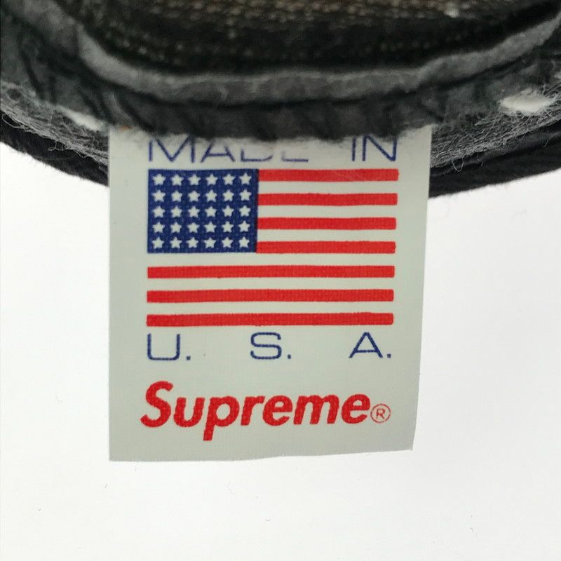 中古品】 SUPREME シュプリーム 15AW DENIM LEATHER VISOR CAMP CAP