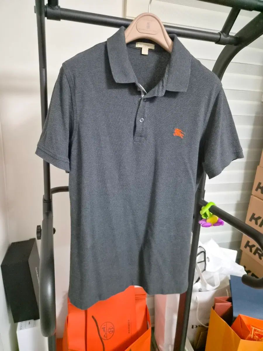 バーバリー 半袖 ポロ カラ Tシャツ L