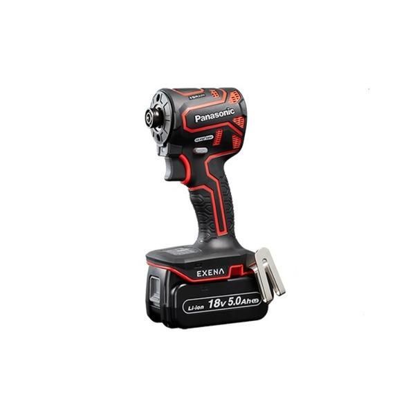 ds-パナソニック EXENA エグゼナ Pシリーズ 18V 充電 インパクトドライバー 赤 5.0Ah電池2個付 EZ1PD1J18D-R 工具 ツール DIY