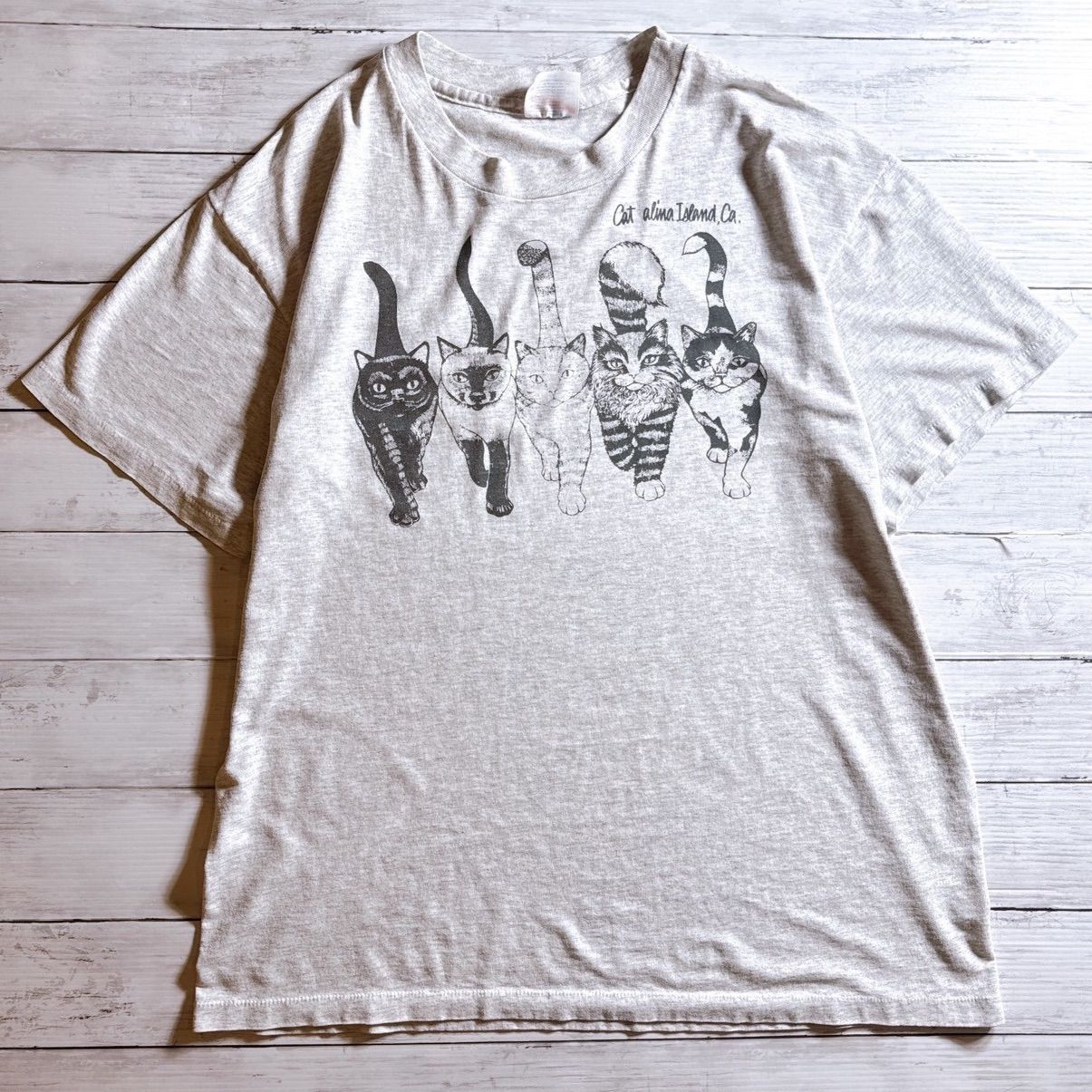 あいみょん 着用 古着 Tシャツ 猫 ヴィンテージ あいみょん着用/両面デザイン】90s Vintage 古 CAT T-shirt キャット
