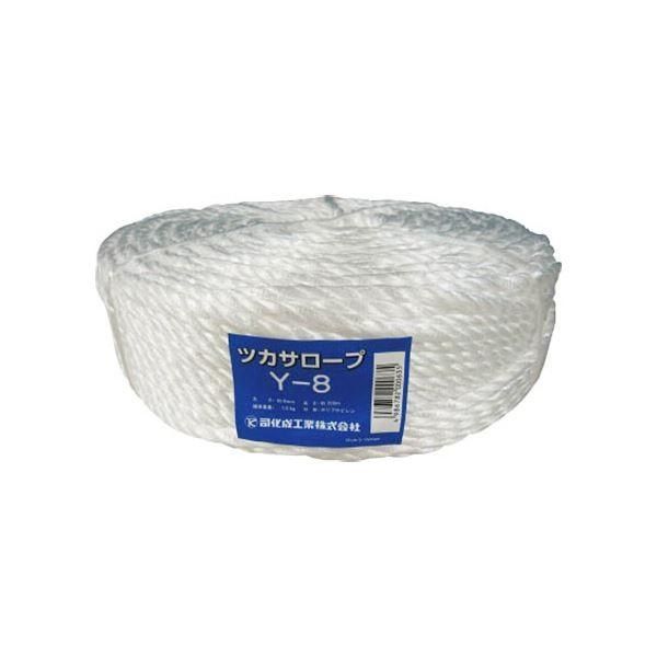 ds-(まとめ) 司化成工業 ツカサ PP融着 三本撚ロープ(ツカサロープ) Y-8 1巻 〔×3セット〕 6,795円