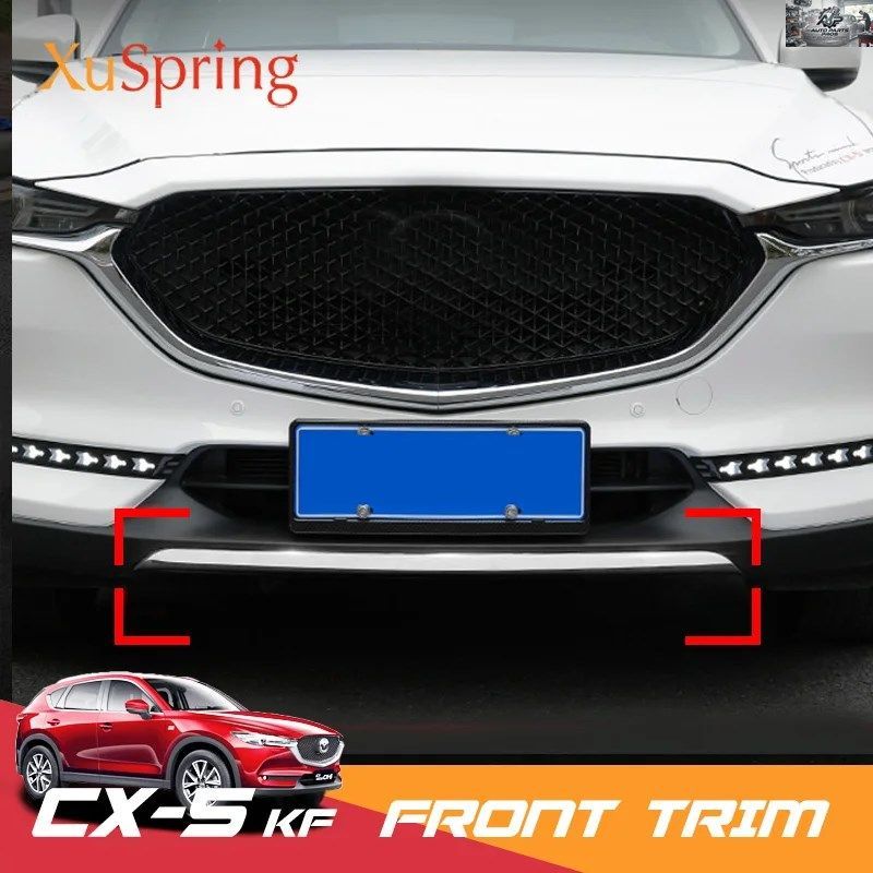 マツダ CX5 CX-5 2018 2019 2020 KF ステンレススチール製自動車外装フロントリップバンパーカバーストリップトリムスタイリングカスタムパ