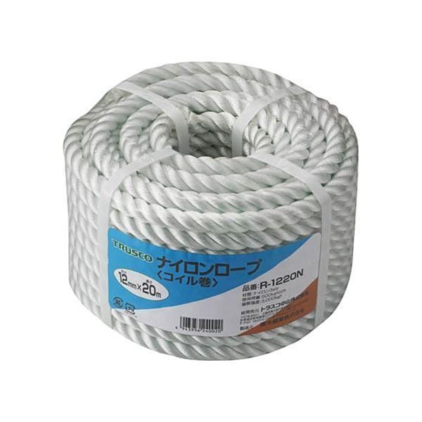 ds-TRUSCO ナイロンロープ 12mm×20m コイル巻 R-1220N 1巻