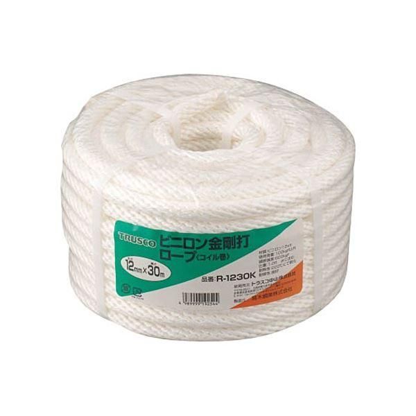 ds-TRUSCO ビニロン金剛打ロープ 12mm×30m コイル巻 R-1230K 1巻