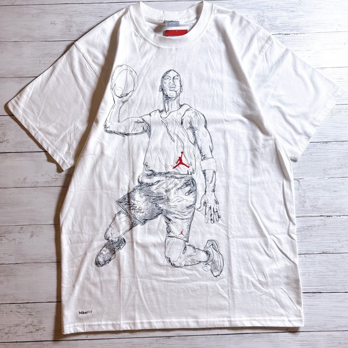【お宝古着/デッドストック】JORDAN T-shirt ジョーダン ホワイト バスケットボール ジャンプマン グラフィック 古着 半袖Tシャツ #M2846 9,865円
