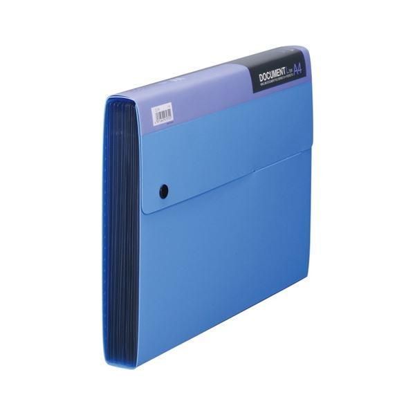 ds-キングジム ドキュメントファイル A4・Lタイプ PP表紙 13ポケット 青 2276 1セット(5冊)