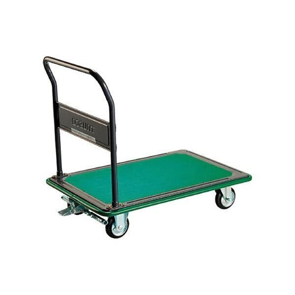 ds-TRUSCO 固定ハンドルタイプ プレス製運搬車 400kg ブレーキ付 316SEBN 1台 組立品