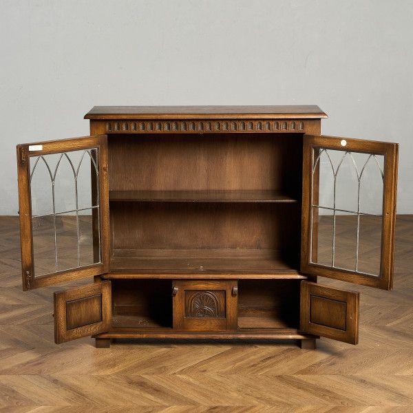 ○[美品] 英国 Bevan Funnell キャビネット 飾り棚 食器棚 本棚 チェスト・キャビネット イギリス オーク べヴァンファンネル Bevan