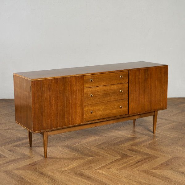 サイドボード イギリス サテンウォールナット ライトン・ファニチャー Wrighton furniture (F Wrighton & Sons Ltd) ヴィンテージ サイドボード WRIGHTON 英国 ミッドセンチュリー リビングボード A #99295