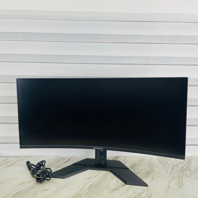 GIGABYTE G34WQC 34インチ ゲーミングモニター ワイドモニター 【中古】ディスプレイ 電源コード HDMIコード付き/517868
