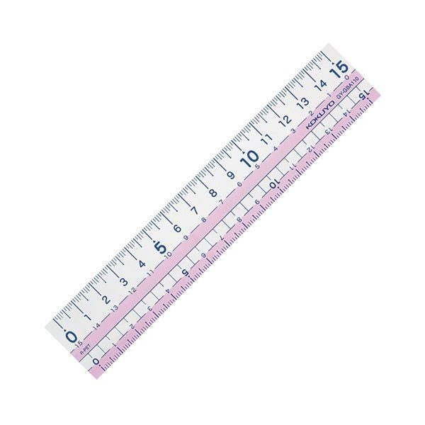 ds-(まとめ) コクヨ 直線定規(まなびすと)(再生PET樹脂製) 15cm ピンク GY-GBA110P 1セット(10本) 〔×3セット〕