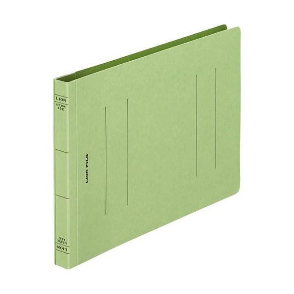 ds-(まとめ) ライオン事務器 フラットファイル(環境)樹脂押え具 A5ヨコ 150枚収容 背幅18mm 緑 A-539KA5E 1セット(10冊) 〔×5セット〕