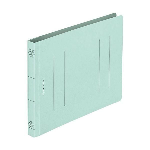 ds-(まとめ) ライオン事務器 フラットファイル(環境)樹脂押え具 A5ヨコ 150枚収容 背幅18mm 水 A-538KA5E 1セット(10冊) 〔×5セット〕