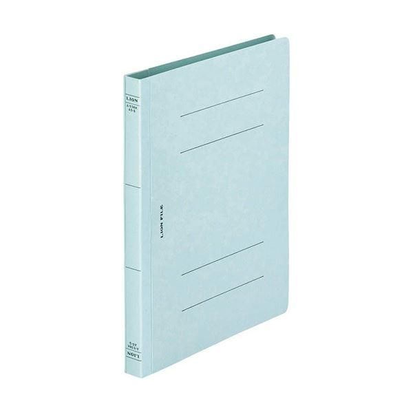 ds-(まとめ) ライオン事務器 フラットファイル(環境)樹脂押え具 A5タテ 150枚収容 背幅18mm 水 A-538KA5S 1セット(10冊) 〔×5セット〕