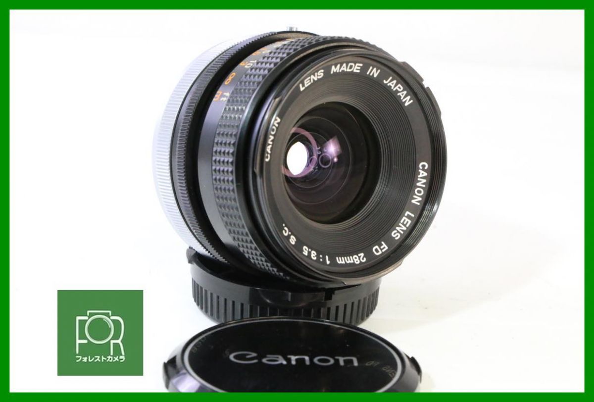 [작동 보증 및 테스트 완료] 좋은 제품 ■ 캐논 렌즈 FD 28mm F3.5 [82034] ■ 전면 및 후면 캡 포함 ■ AN809
