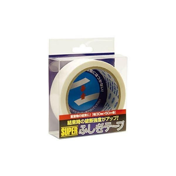 ds-(まとめ) 仁礼工業 スーパーふしぎテープ 30mm×50m PET製 MC30W-50PET 1巻 〔×3セット〕