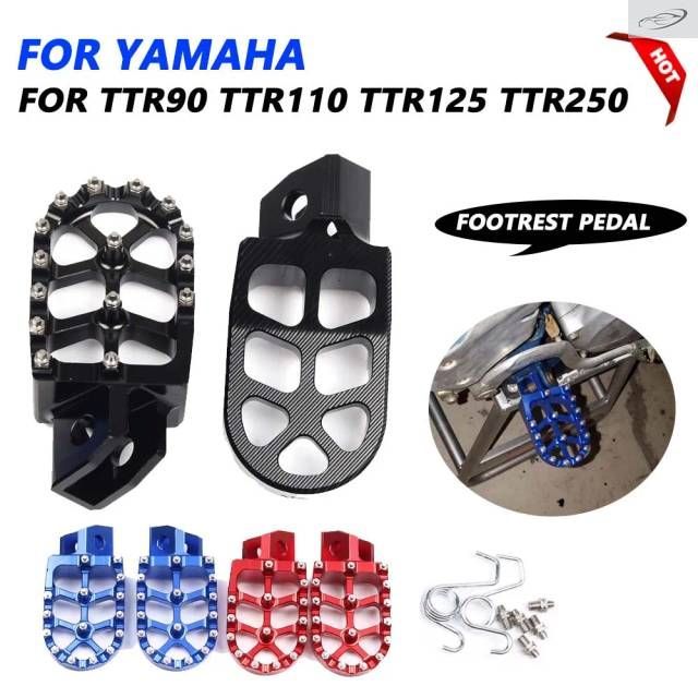 YAMAHA TTR90 TT-R90 TTR110 TT-R110 TTR125 TTR250 Motorcycle Footpegs Foot Pegs Rests Pedals Footpeg Footrest