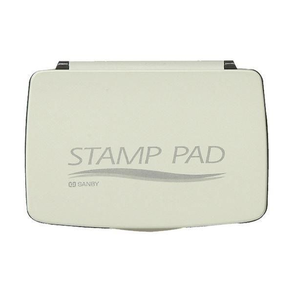 ds-(まとめ) サンビー スタンプ台 顔料系 中型 銀 SA-29 1個 〔×5セット〕