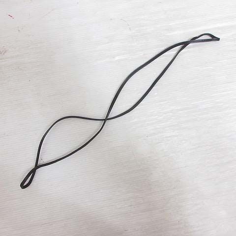 エルメス HERMES ラニエール レザー チョーカー ネックレス ブレスレット 革紐 約88cm ブラック 黒 アクセサリー