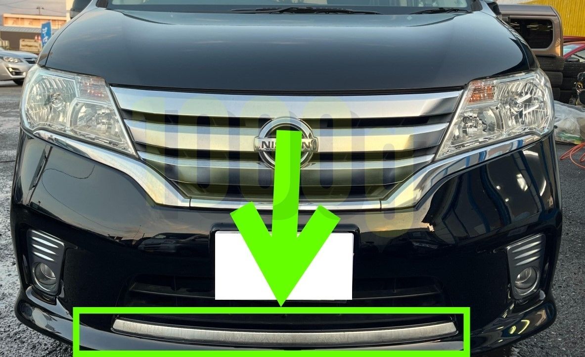 【日産純正新品】 NISSAN　使用品 ★超希少品★ セレナ C26 フロント バンパーモール メッキ FC26 FNC26 HFC26 2010/11-2018/1